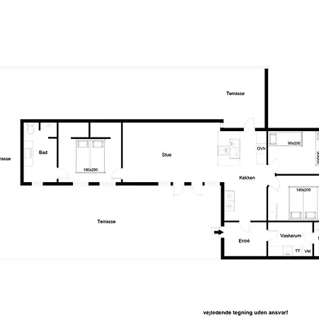 Hébergement de vacances Renovated With Enclosed Terrace, Centrally Located In Vorupor *
